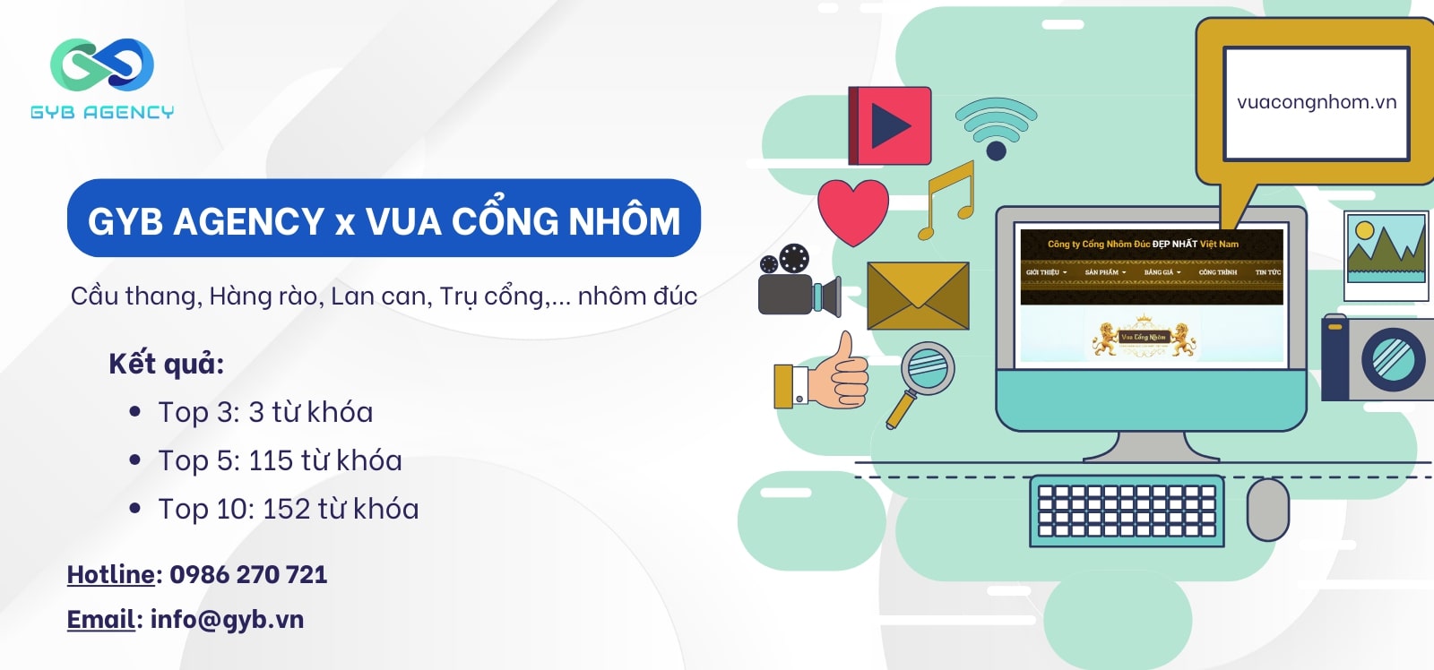 Case Study – SEO mảng cổng nhôm đúc [KH Vua Cổng Nhôm]