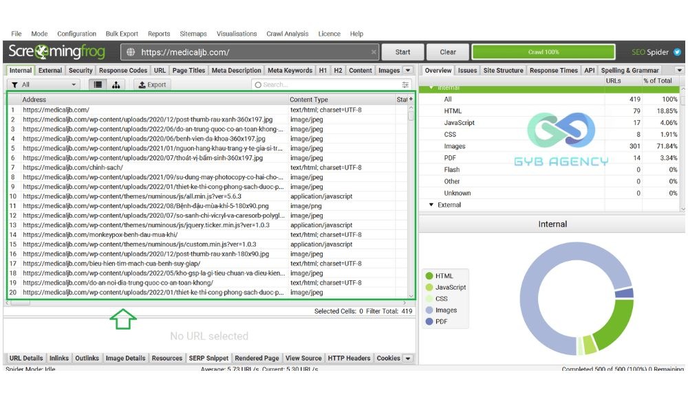 công cụ Screaming Frog SEO Spider