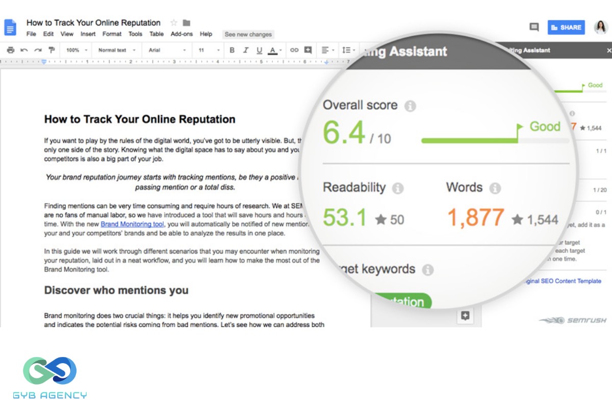 Công cụ SEMrush SEO Writing Assistant