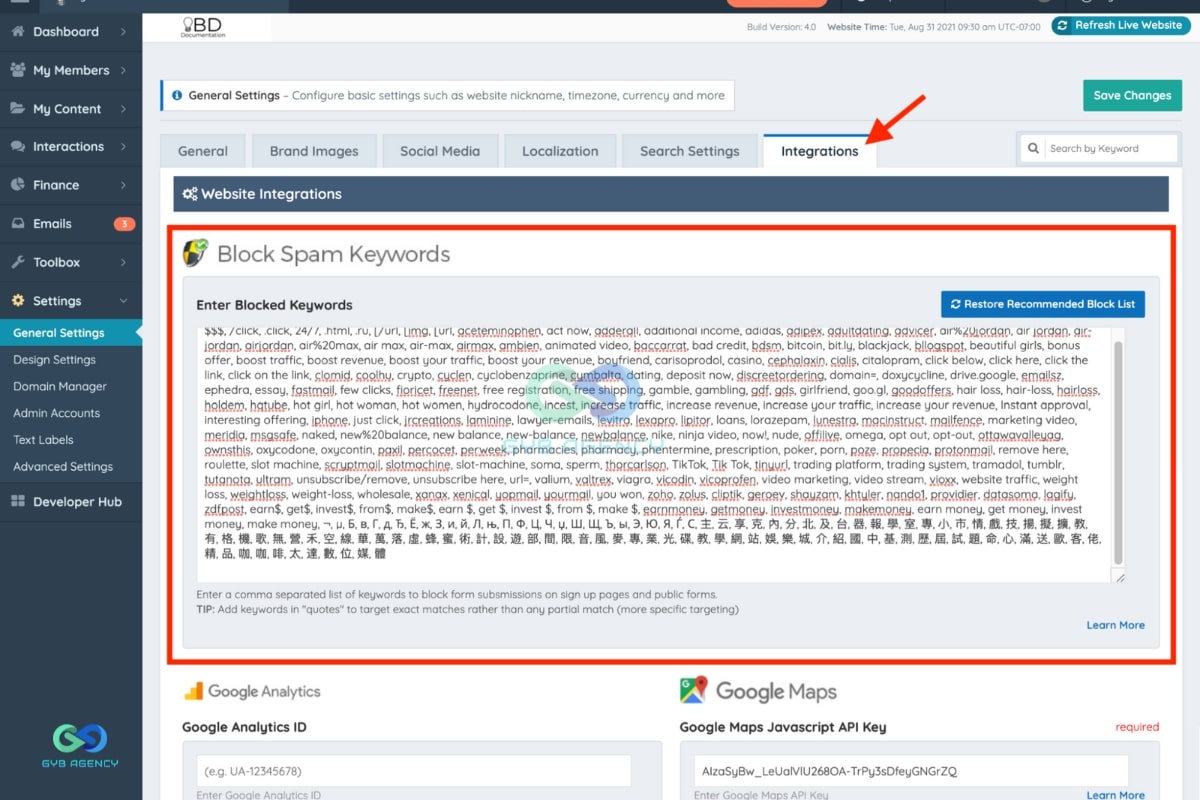 Không Spam từ khóa bằng cách lập lại quá nhiều lần