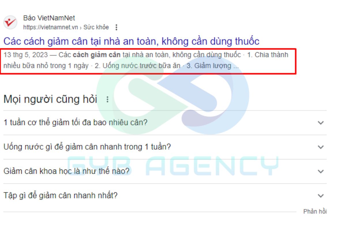 Một số ví dụ về Meta Description