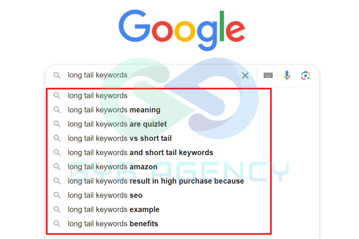 Google giúp người dùng hoàn thành từ khóa tìm kiếm