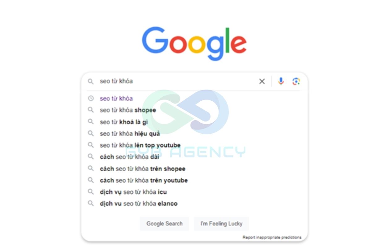 Tham khảo kết quả từ khóa từ Google Suggest