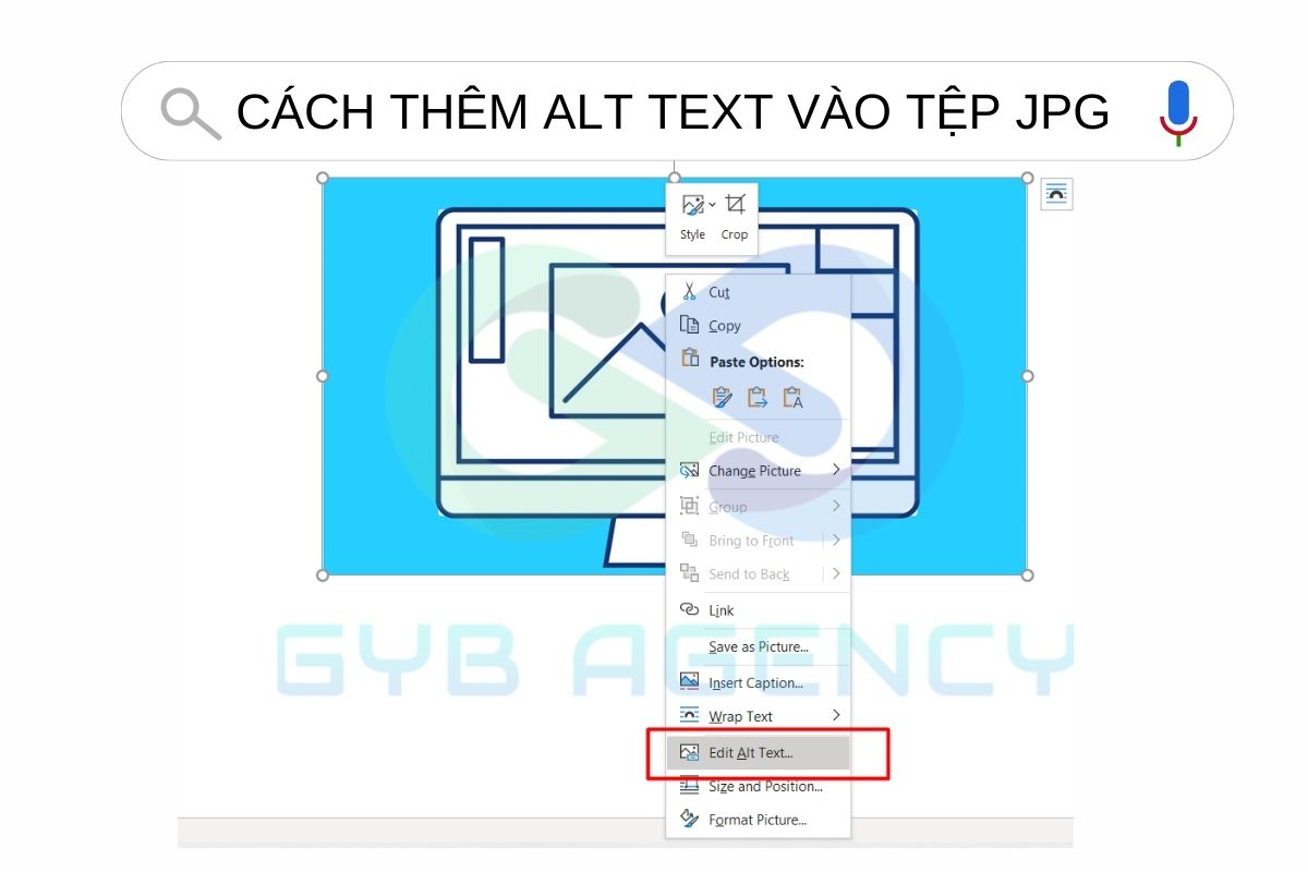 Cách thêm Alt Text vào tệp JPG nhanh chóng và dễ dàng