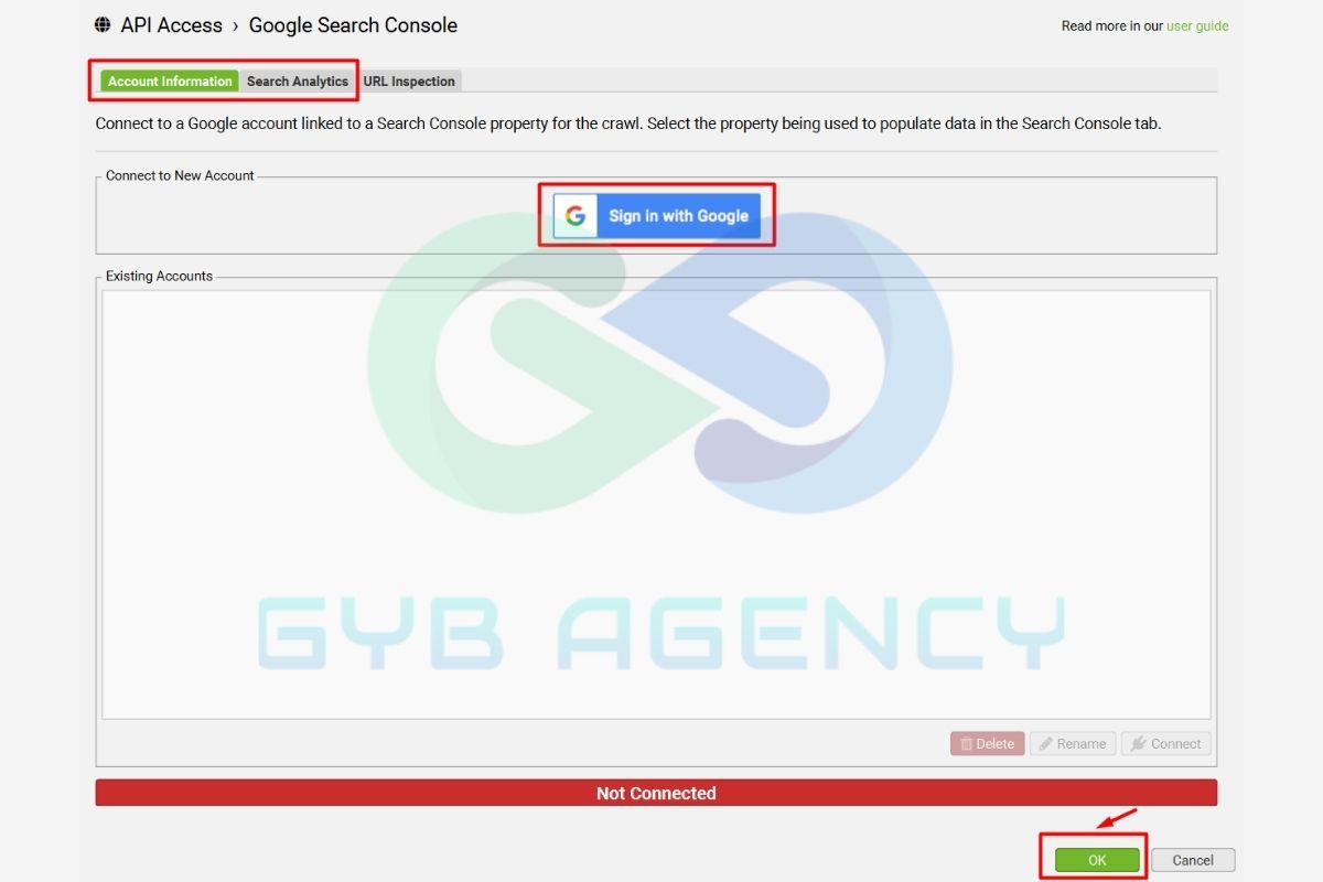Kết nối với Google Search Console qua API Access