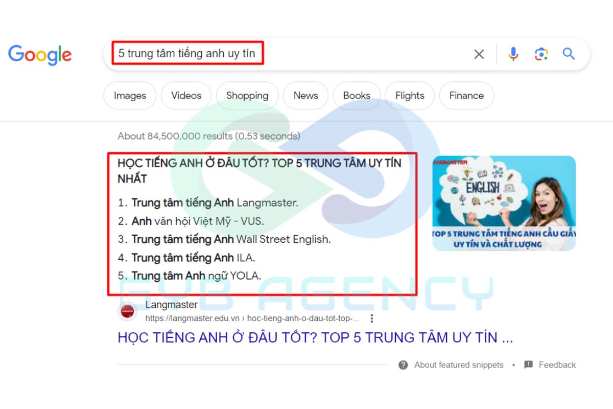 Một số hình thức hiển thị SERP thông dụng