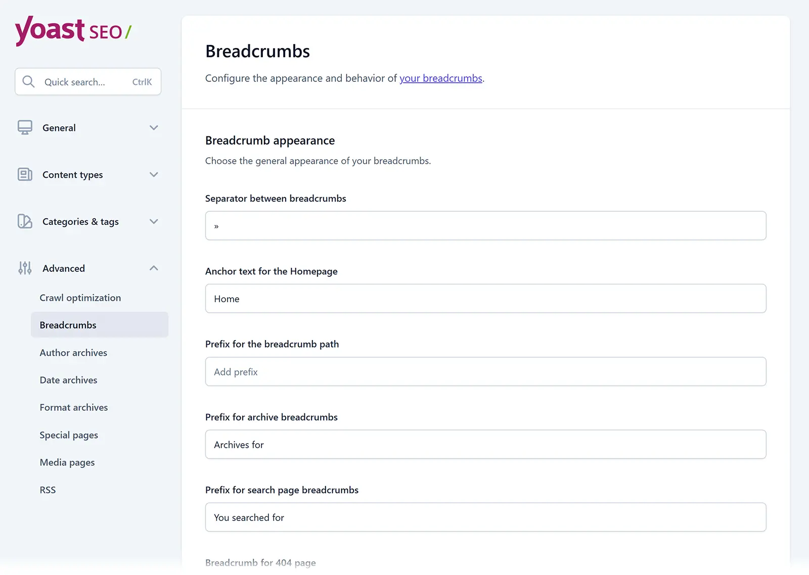 breadcrumbs la gi 10