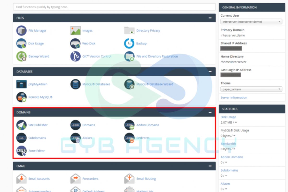 Truy cập vào cPanel